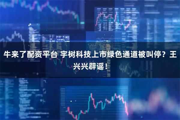 牛来了配资平台 宇树科技上市绿色通道被叫停？王兴兴辟谣！